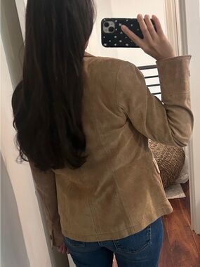 90s Autumn Girl Suede Leather Jacket